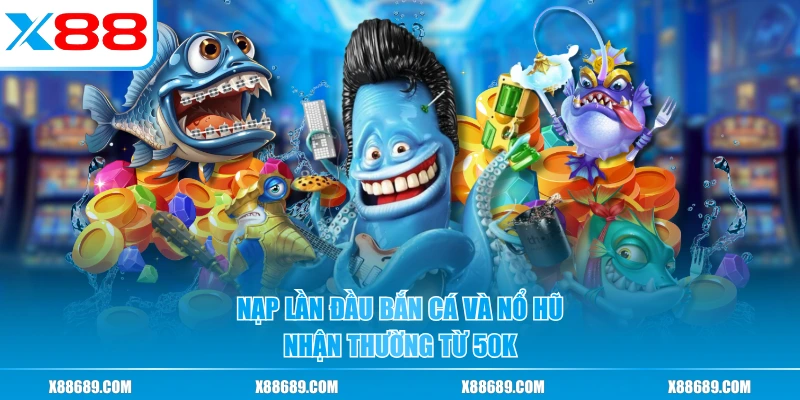 Nạp lần đầu Bắn Cá và Nổ Hũ nhận thường từ 50k